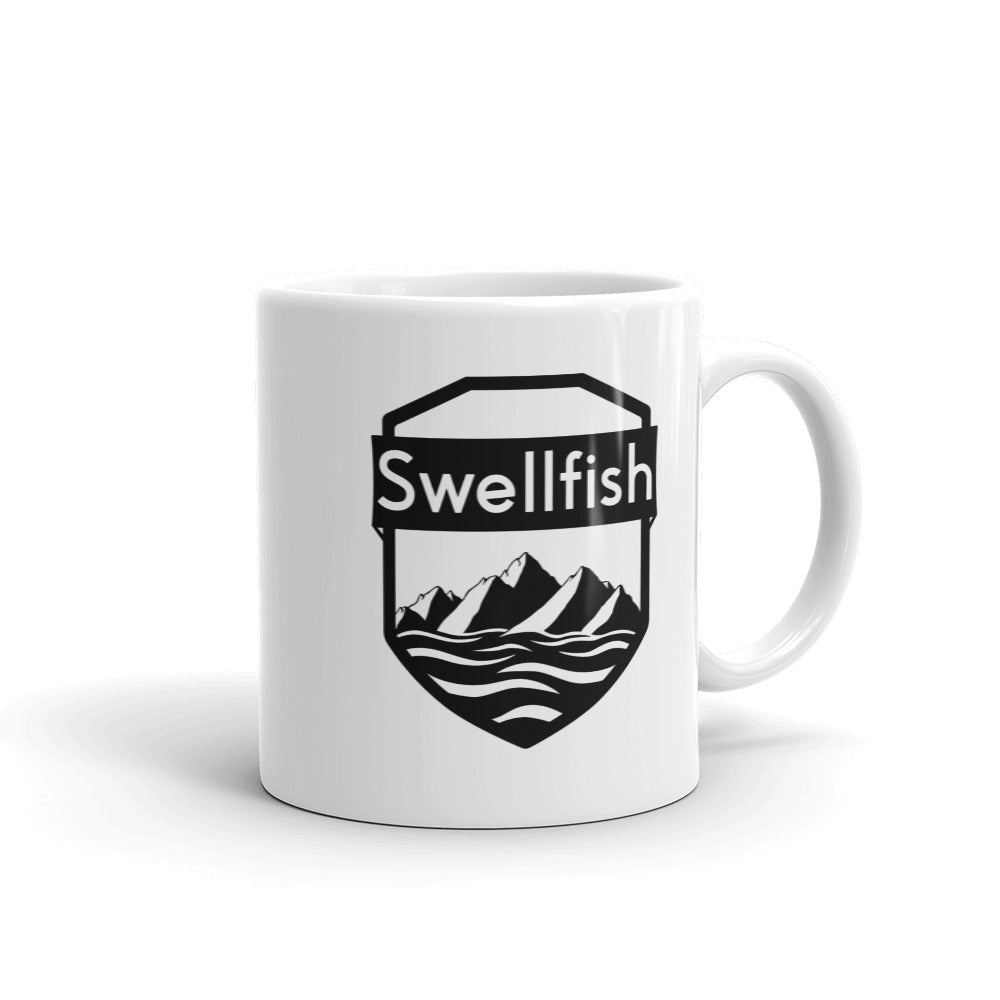 White Glossy Mug - Swellfish Outdoor Equipment Co.